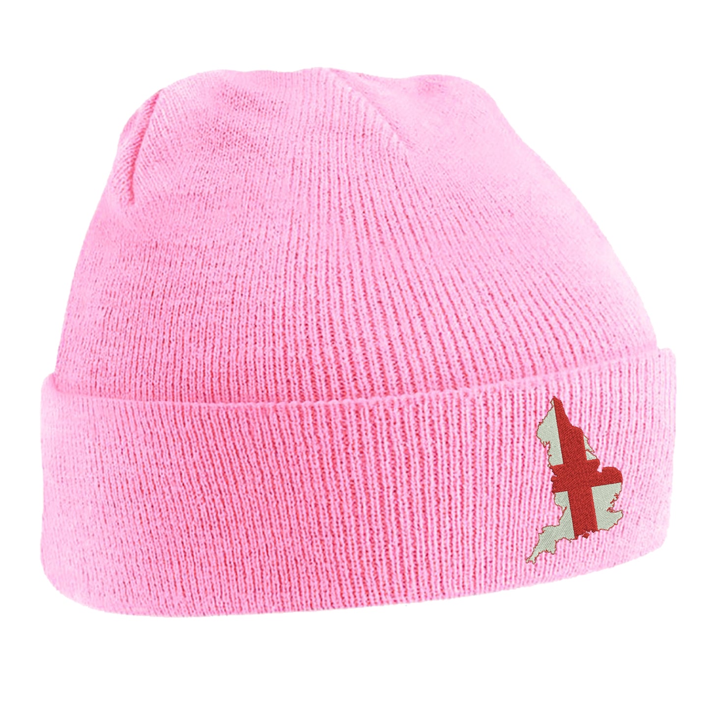 England Flag Map Embroidered Beanie Hat