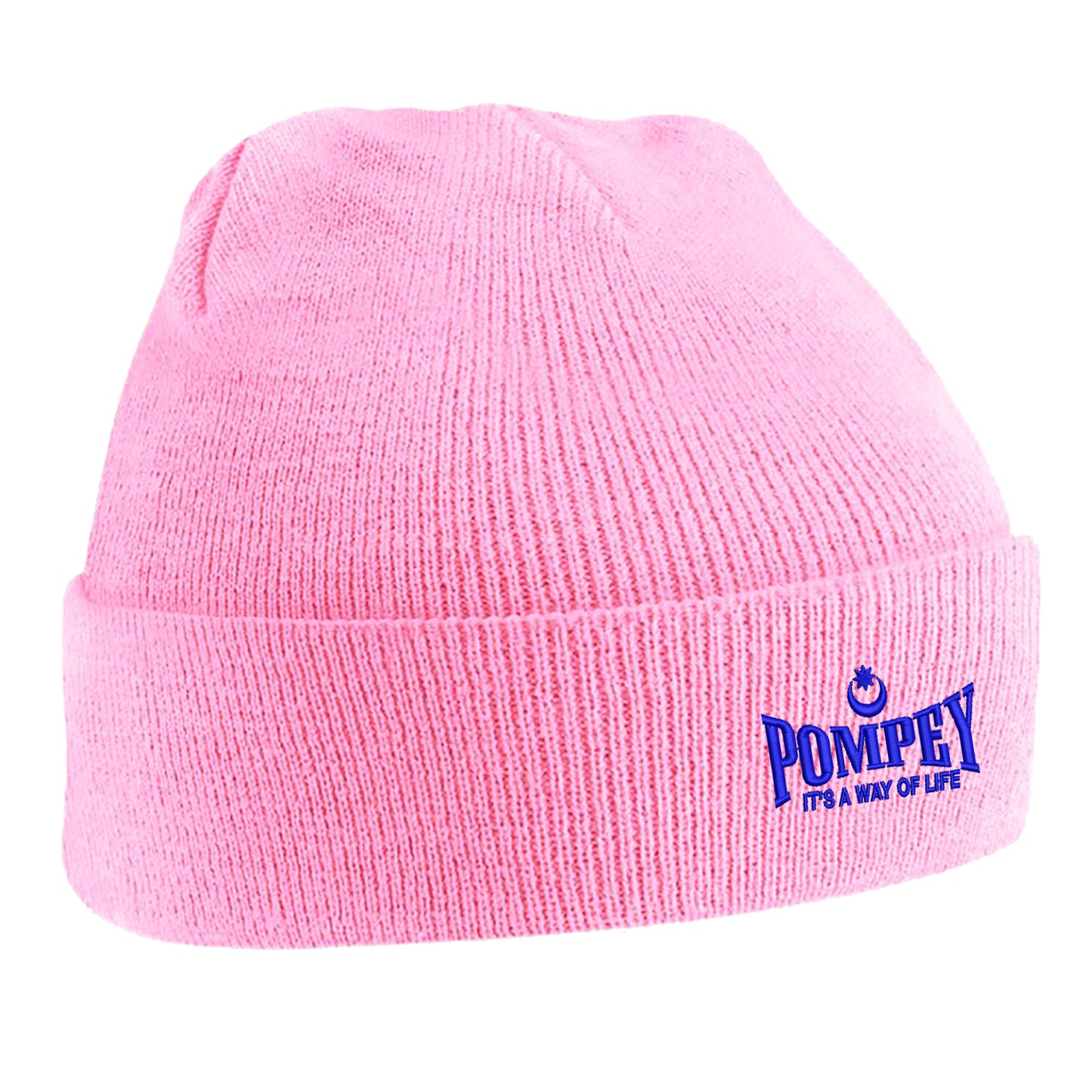 Pompey It's a Way of Life Embroidered Beanie Hat