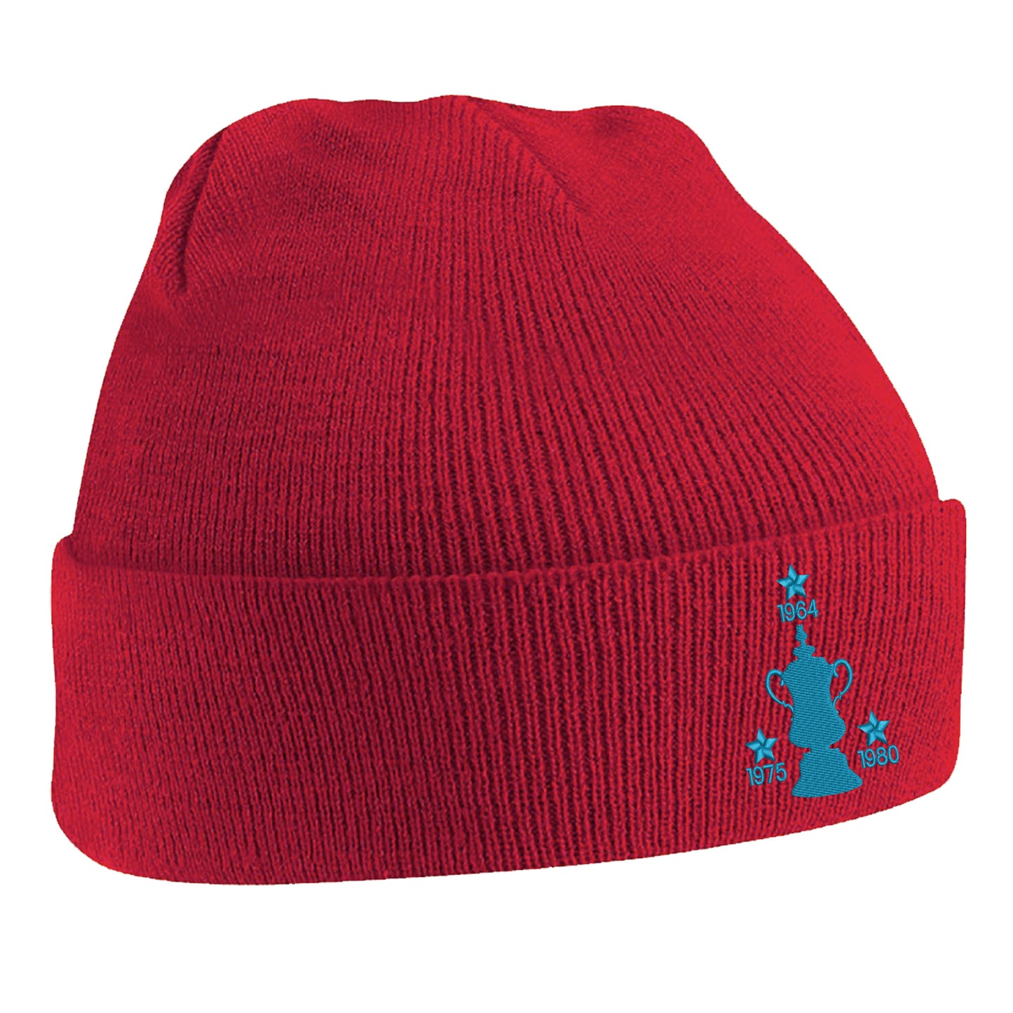 Retro West Ham Three Time Cup Winners Embroidered Beanie Hat
