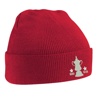 Retro Preston Two Time Cup Winners Embroidered Beanie Hat
