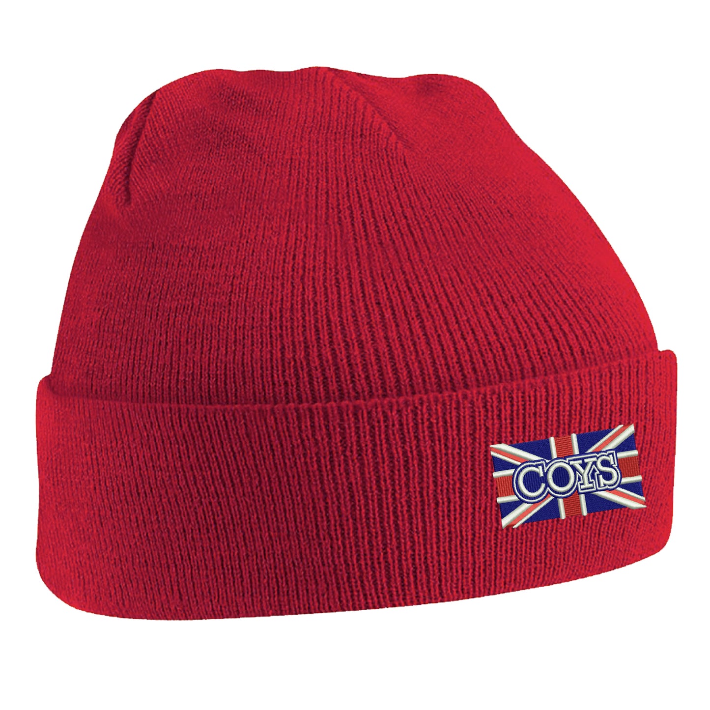 COYS Union Jack Embroidered Beanie Hat