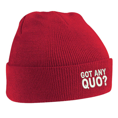 Got Any Quo Embroidered Beanie Hat