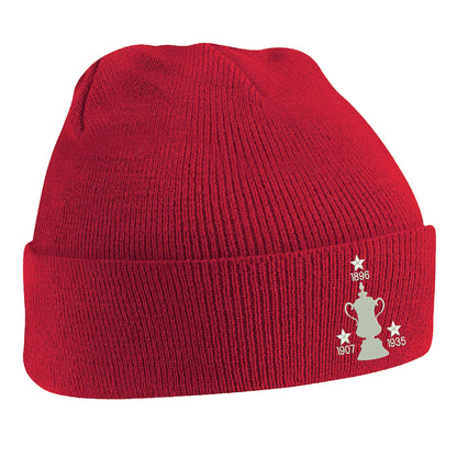 Retro Sheff Wed Three Time Cup Winners Embroidered Beanie Hat