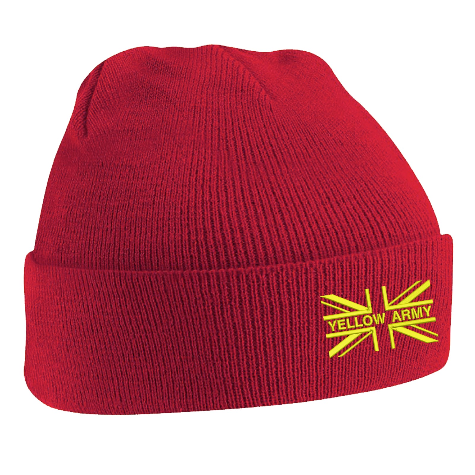 Yellow Army Union Jack Beanie Hat