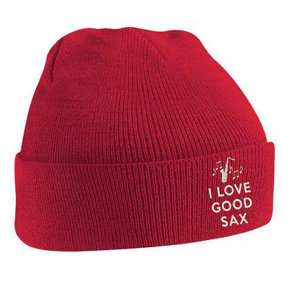 I Love Good Sax Beanie Hat