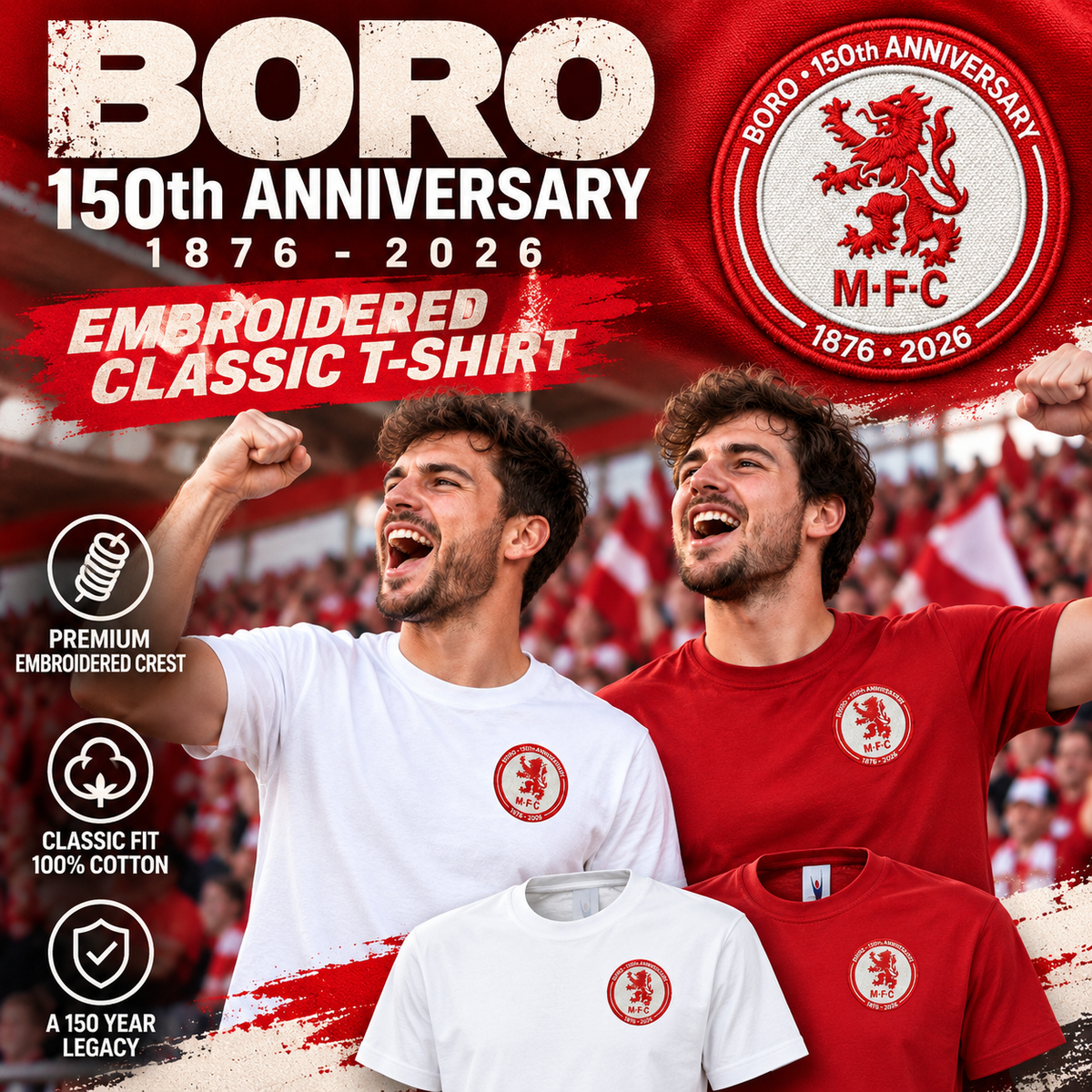 Middlesbrough 150th Anniversary T-Shirt