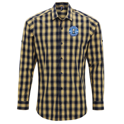 Man City League Cup 1975-1976 Check Long Sleeve Shirt