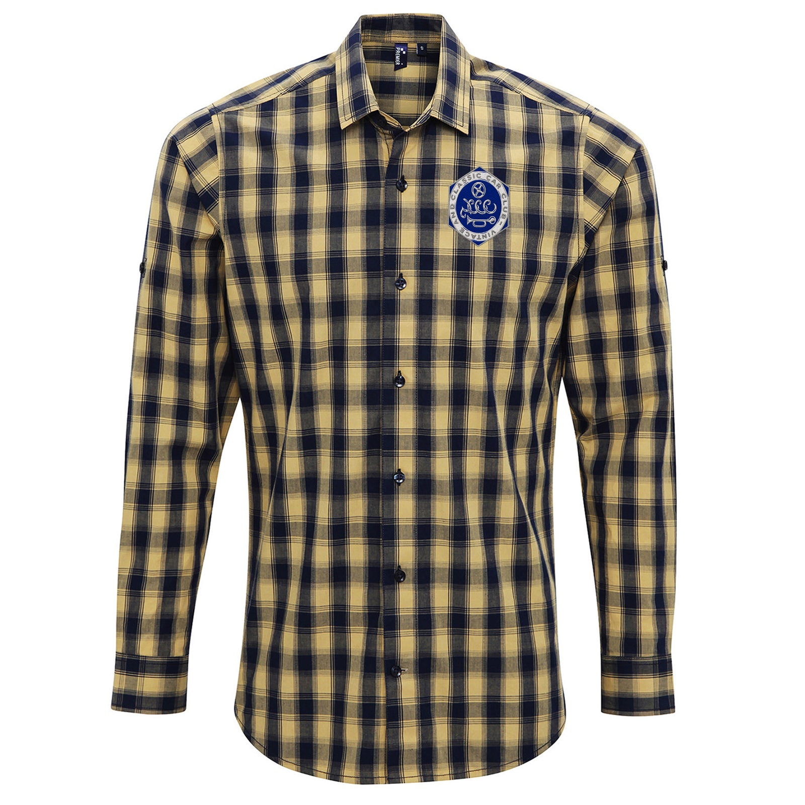 Vintage and Classic Car Club Check Long Sleeve Shirt 