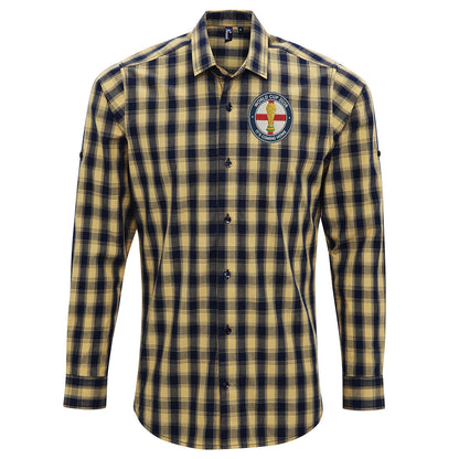 England World Cup 2026 Check Long Sleeve Shirt