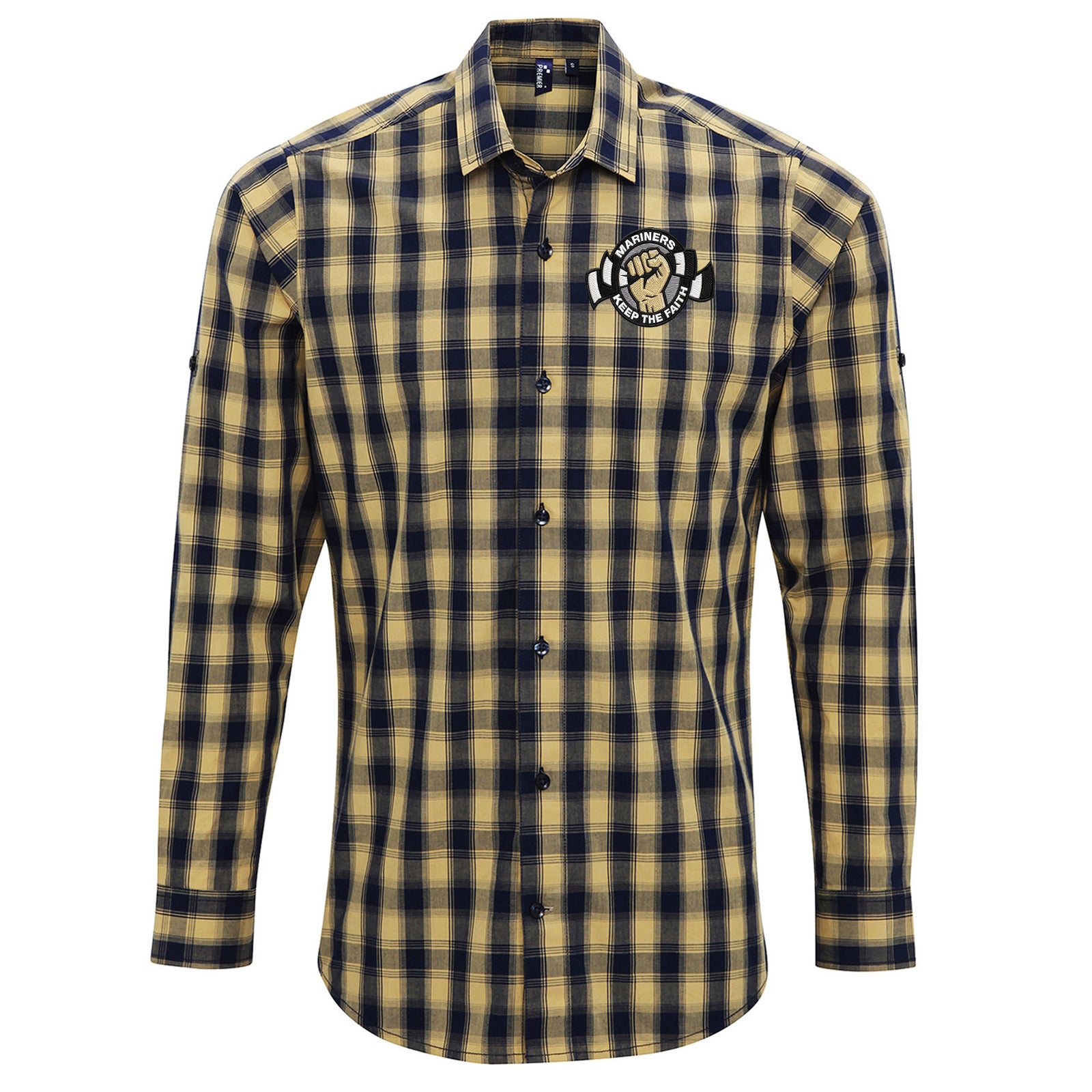 Grimsby Town Football Check Long Sleeve Shirt