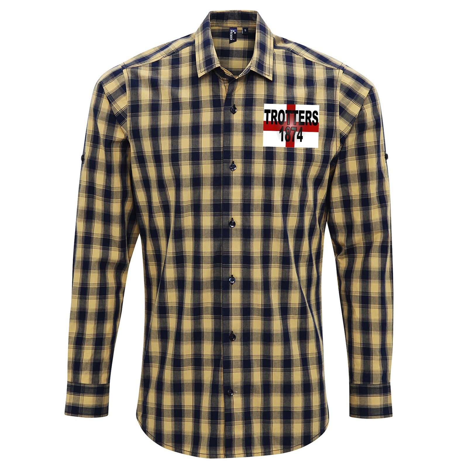 Trotters 1874 England Flag Check Shirt