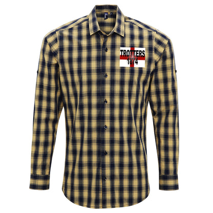 Trotters 1874 England Flag Check Shirt