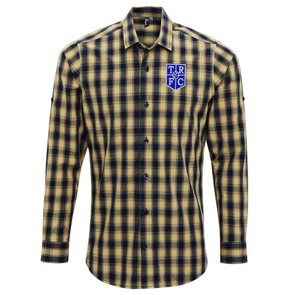 Retro Tranmere 1983 Embroidered Long Sleeve Mulligan Check Shirt