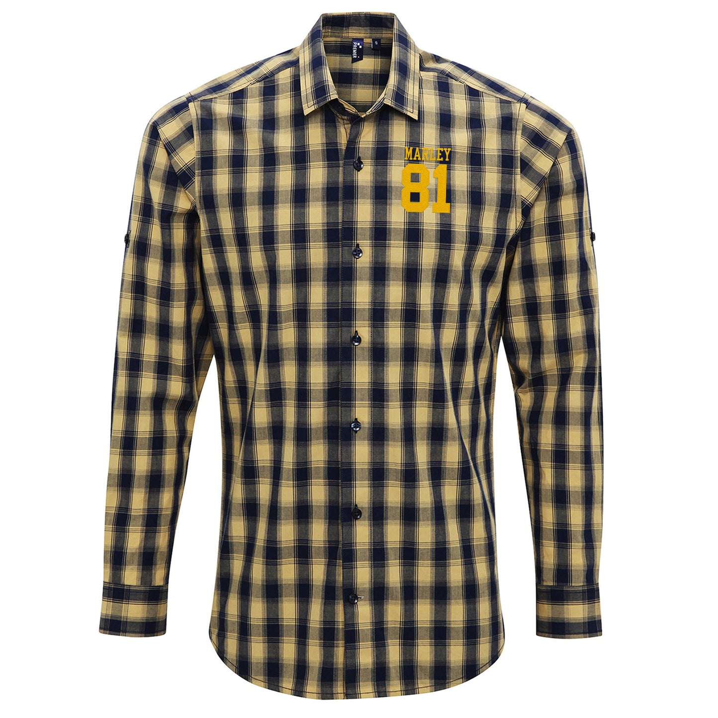 Bob Marley Football Check Long Sleeve Shirt