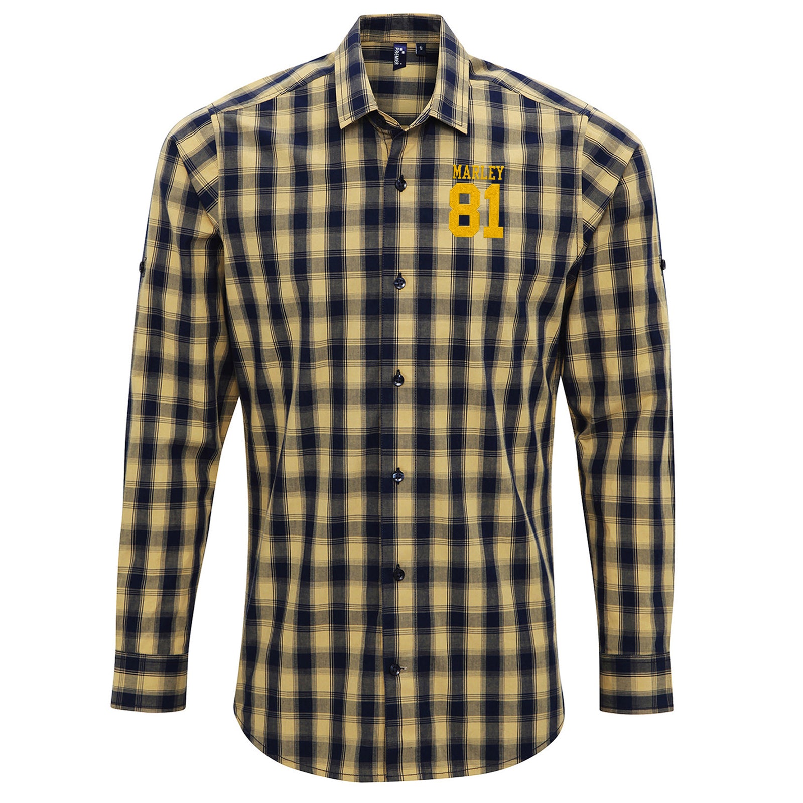 Bob Marley Football Check Long Sleeve Shirt