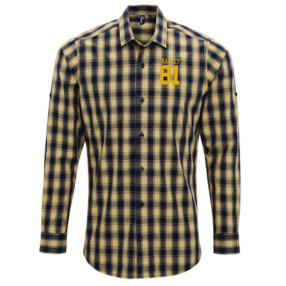 Bob Marley Football Check Long Sleeve Shirt