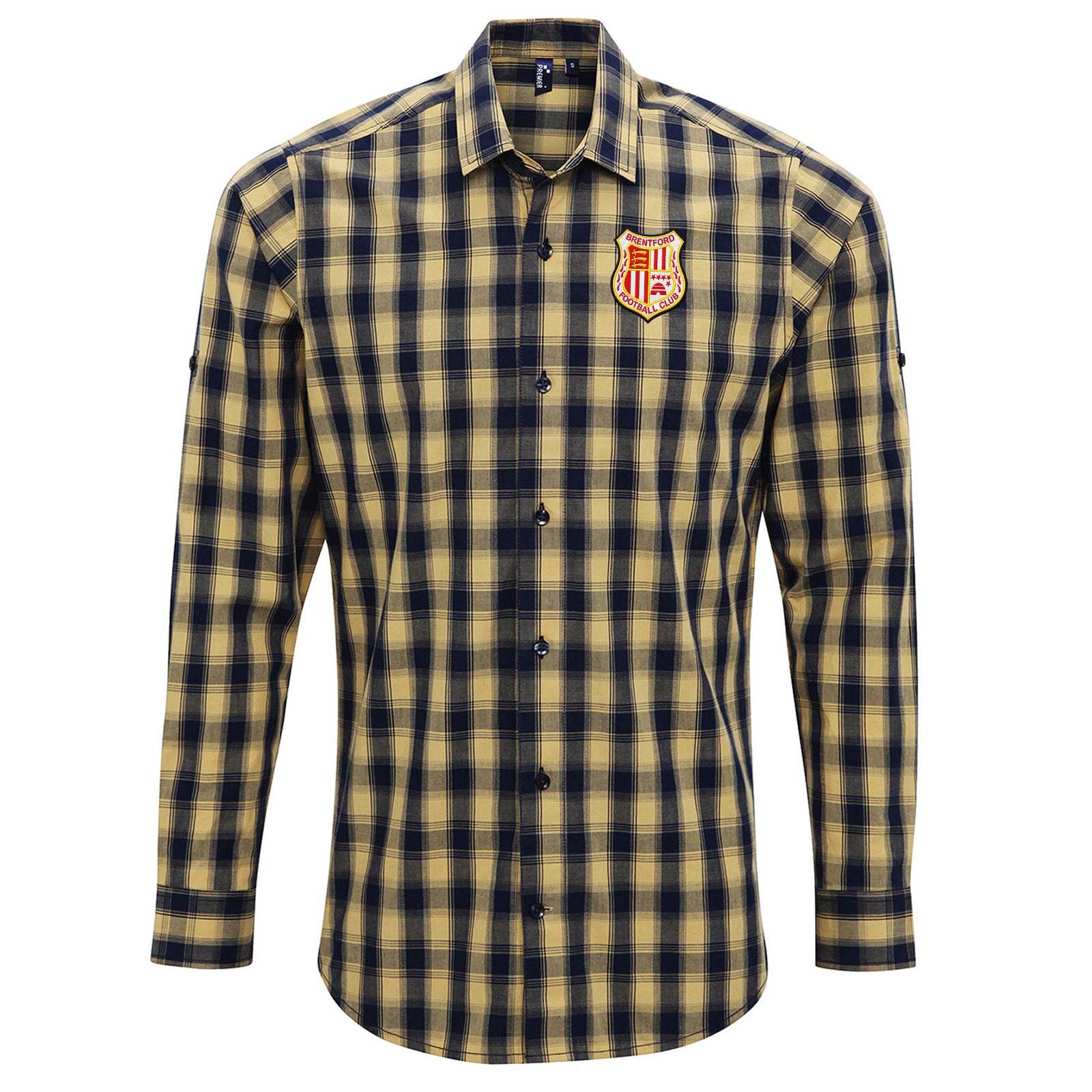 Classic Brentford Football Check Long Sleeve Shirt