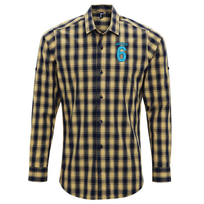 Moore 6 Embroidered Long Sleeve Mulligan Check Shirt