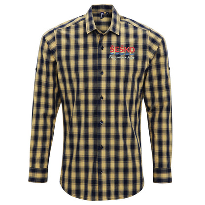 Benjamin Sesko Man Utd Check Long Sleeve Shirt