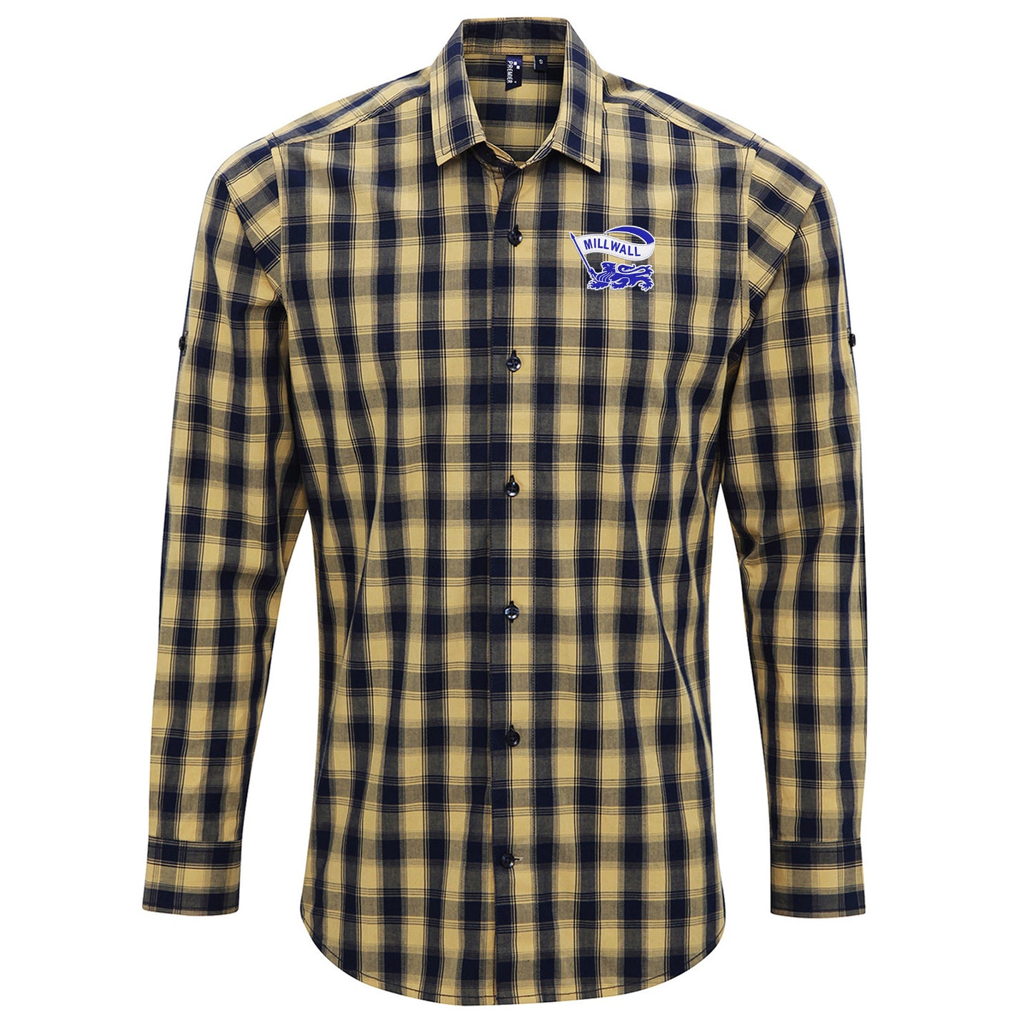 Classic Millwall Football Check Long Sleeve Shirt 