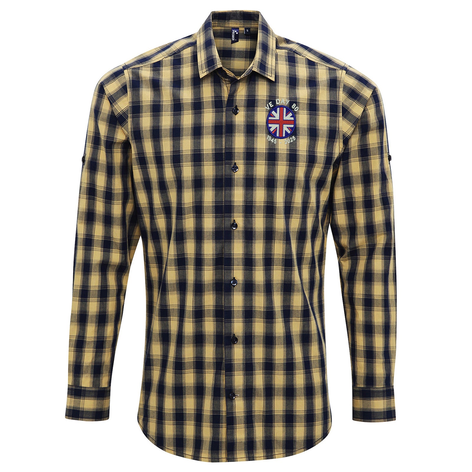 VE Day 80 1945-2025 Check Long Sleeve Shirt 