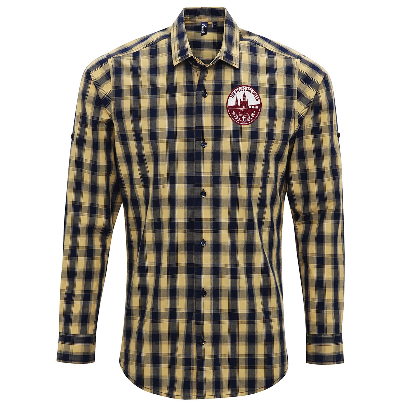 The Fields Are Green Northampton Football Check Long Sleeve Shirt 