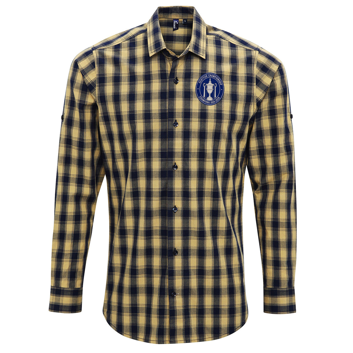 St Johnstone Scottish Champions 2025-2026 Check Long Sleeve Shirt 