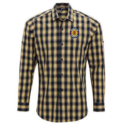 Proud to be Scottish Embroidered Long Sleeve Mulligan Check Shirt