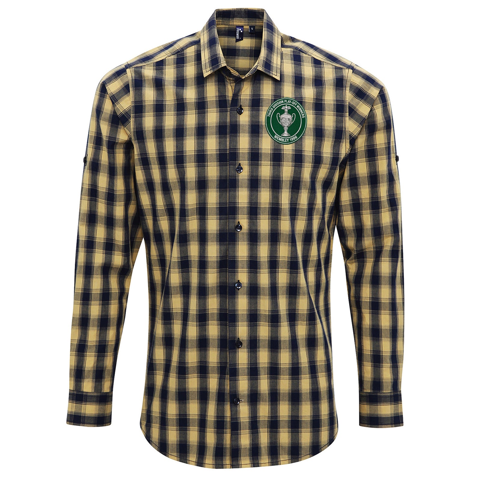 Plymouth Argyle Wembley 1996 Check Long Sleeve Shirt