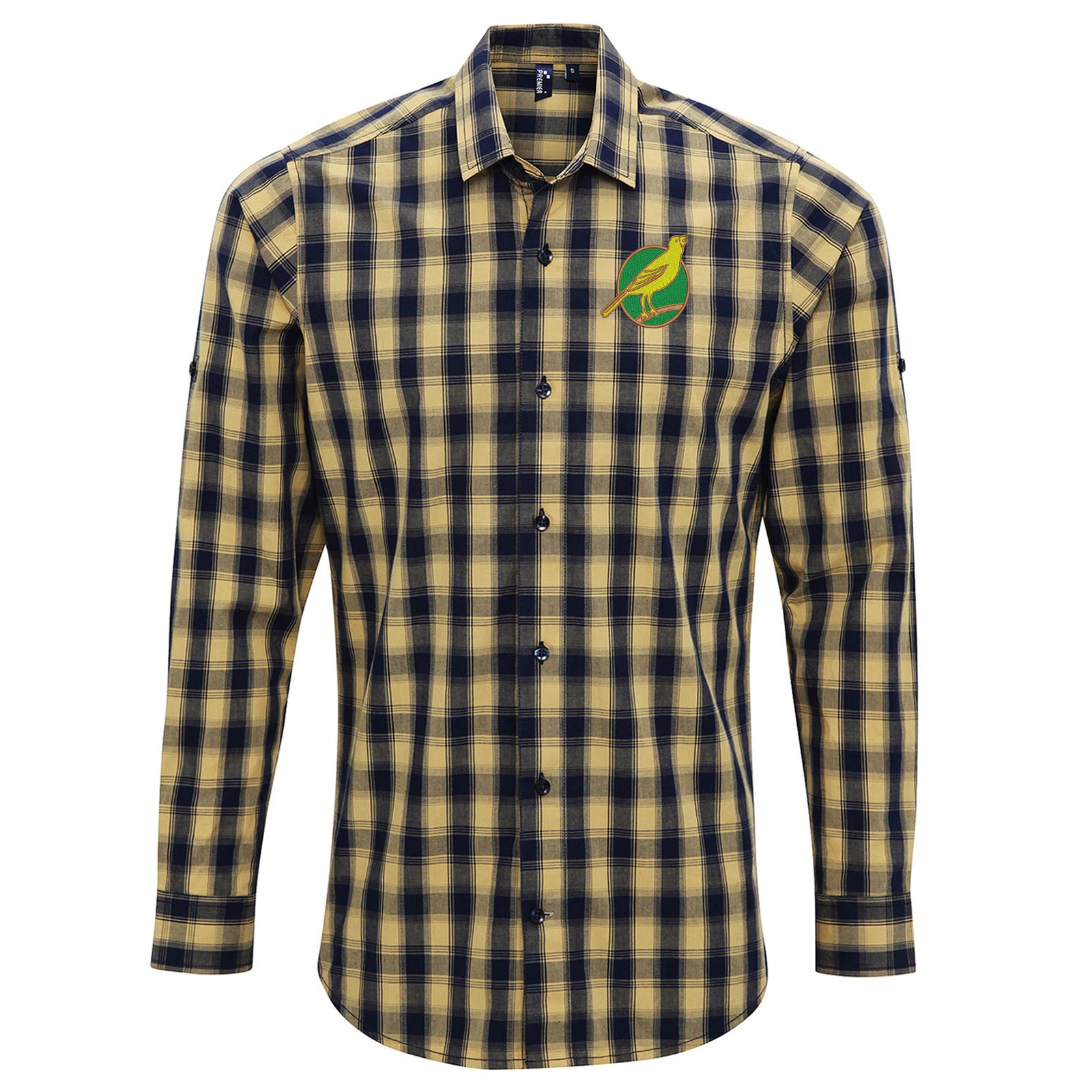 Norwich City FC Football Check Long Sleeve Shirt