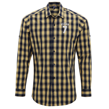 Kevin Keegan Football Check Long Sleeve Shirt