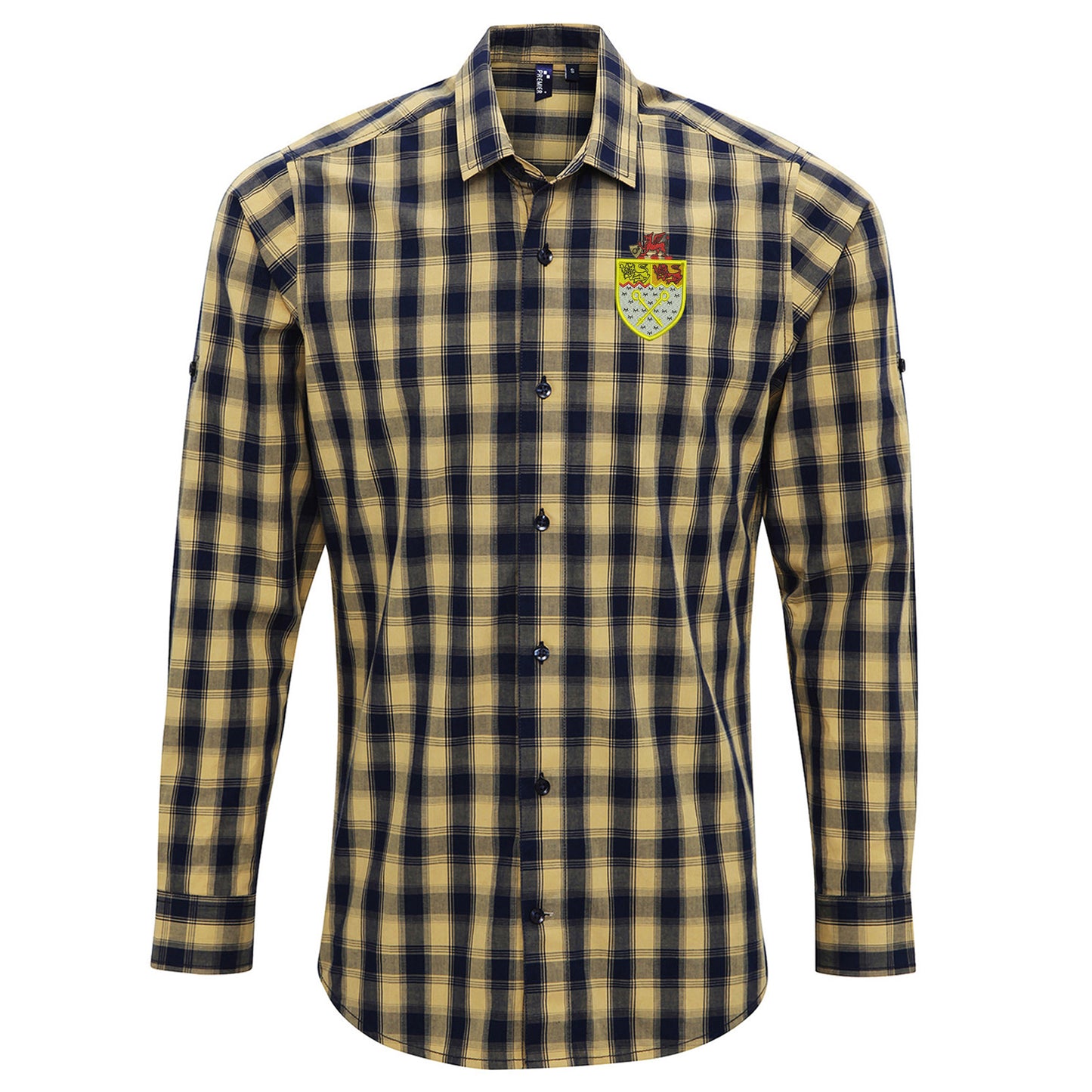 Retro Wrexham 1967 Embroidered Long Sleeve Mulligan Check Shirt