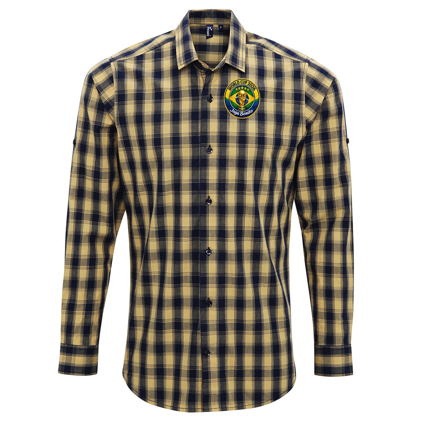 Brazil WC 2026 Football Check Long Sleeve Shirt