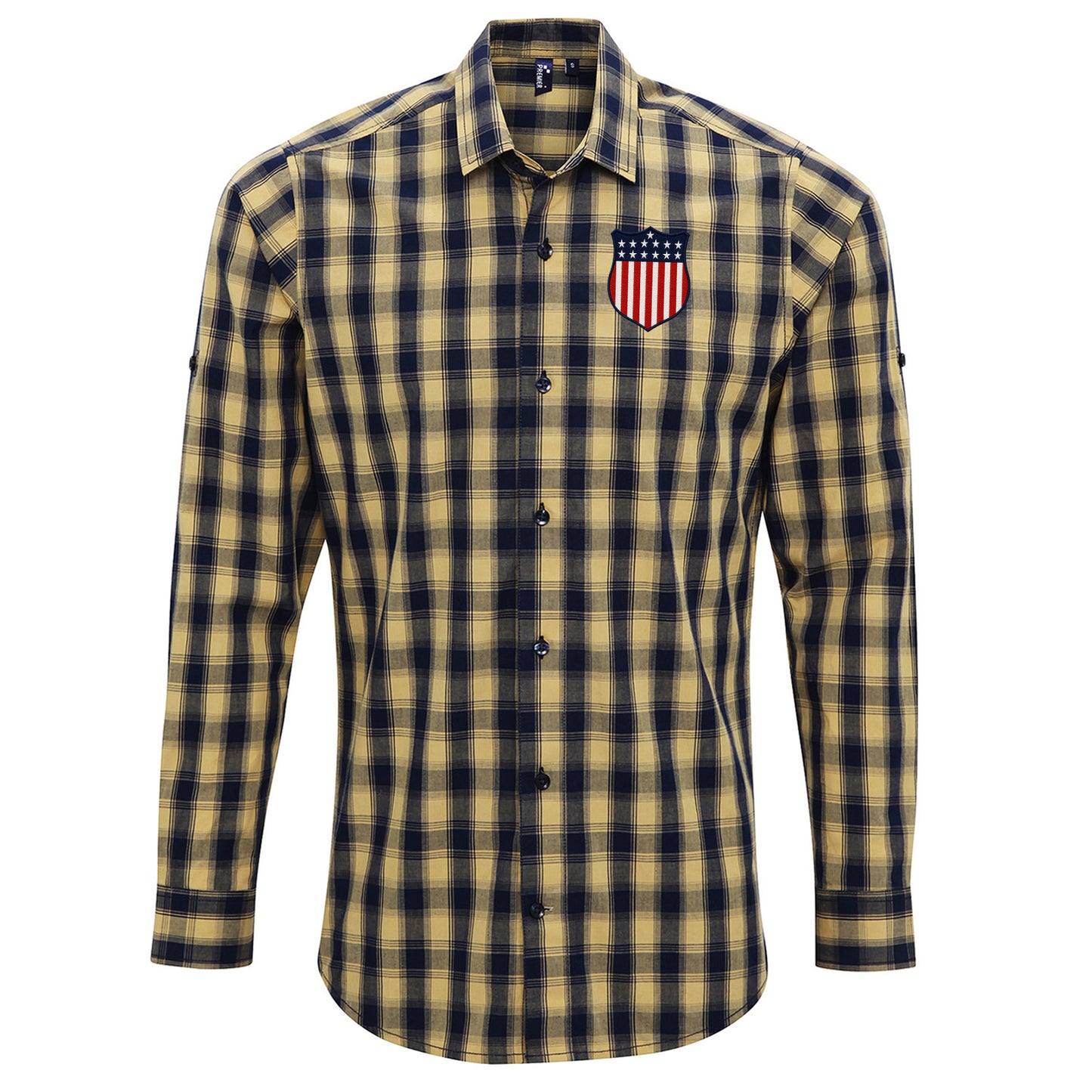 Retro USA 1913 Soccer Check Long Sleeve Shirt