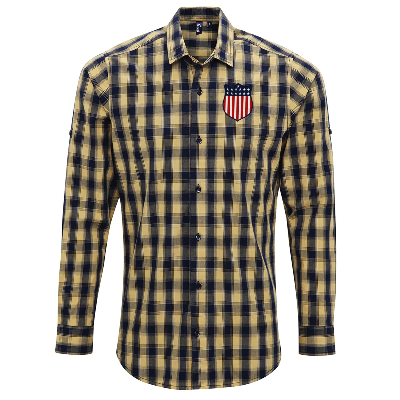 Retro USA 1913 Soccer Check Long Sleeve Shirt