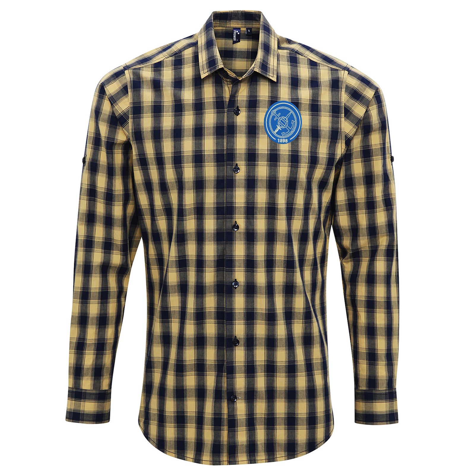 Retro Portsmouth Football Check Long Sleeve Shirt