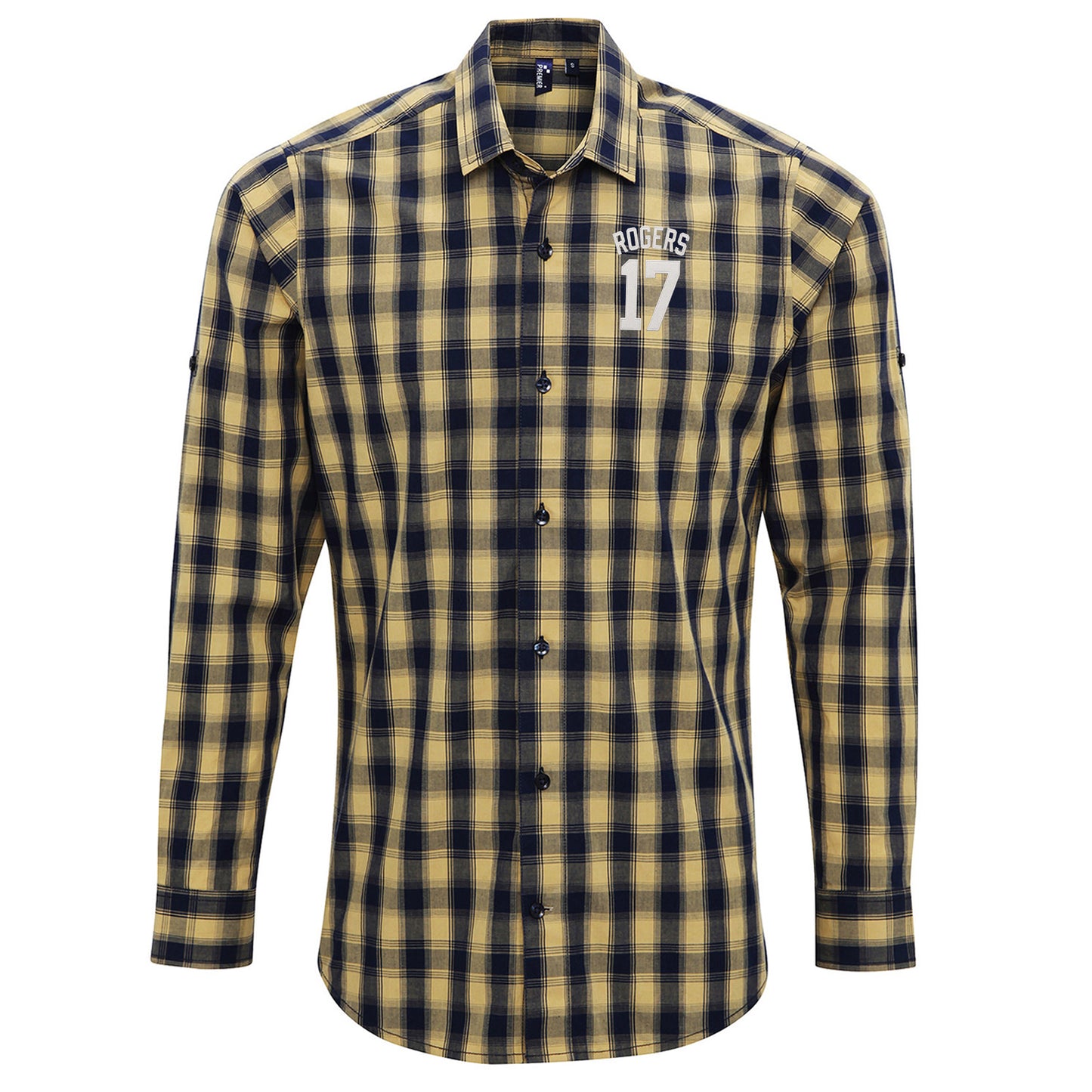 Rogers 17 Embroidered Long Sleeve Mulligan Check Shirt