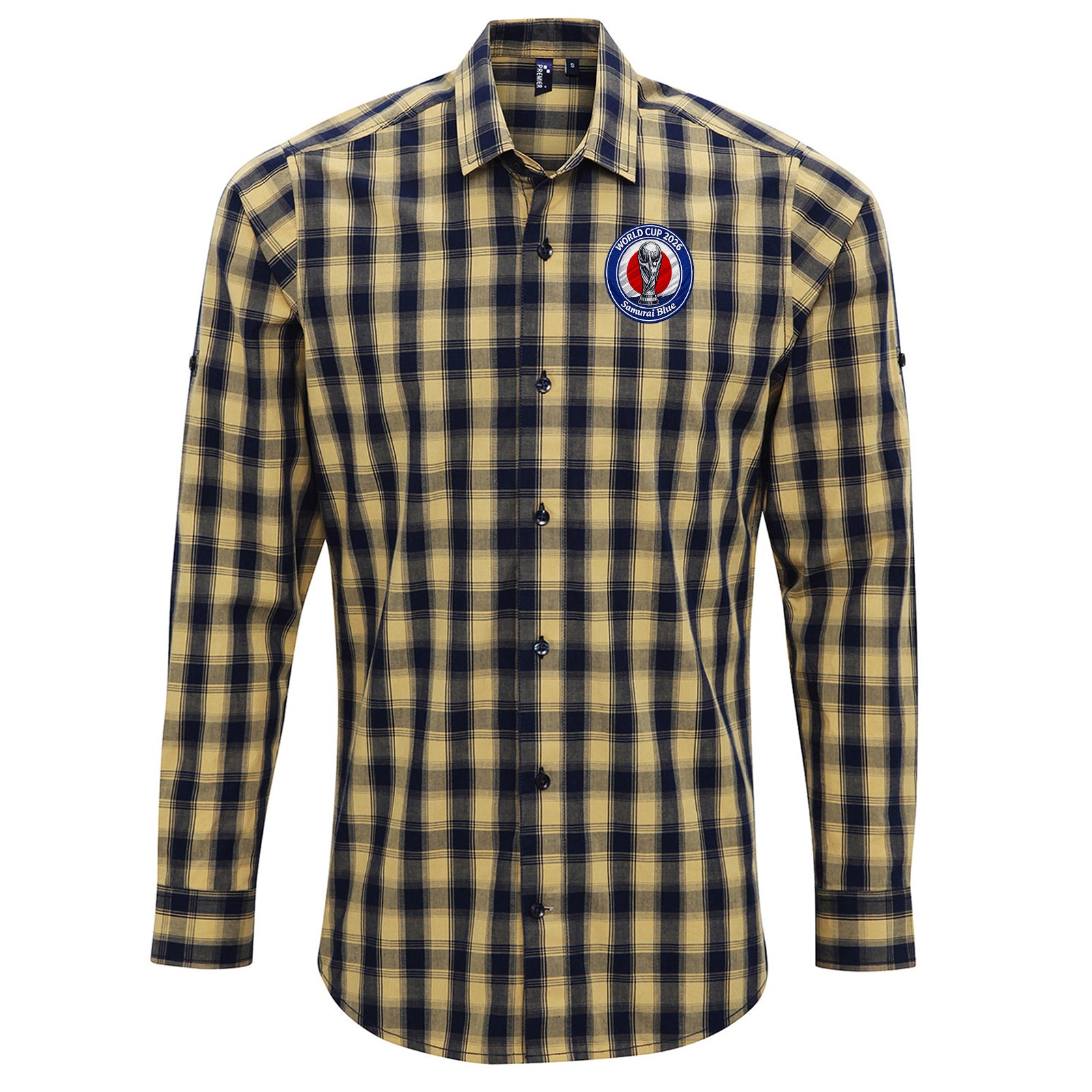 Japan World Cup 2026 Check Long Sleeve Shirt