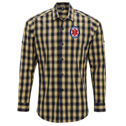 Ambulance Paramedic Check Long Sleeve Shirt