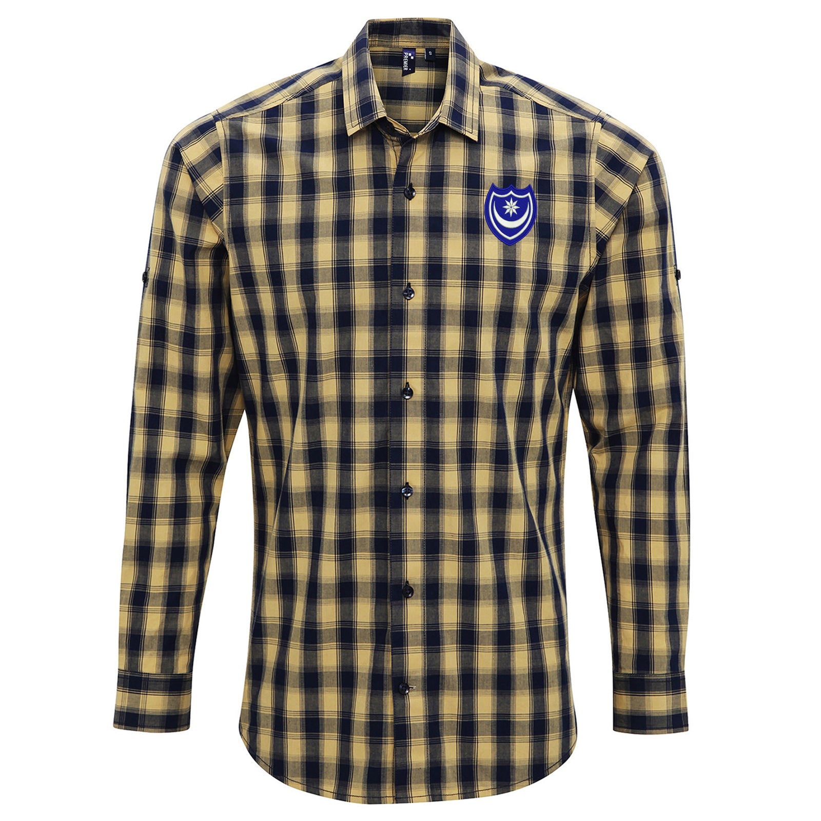 Portsmouth 1967 Embroidered Long Sleeve Check Shirt