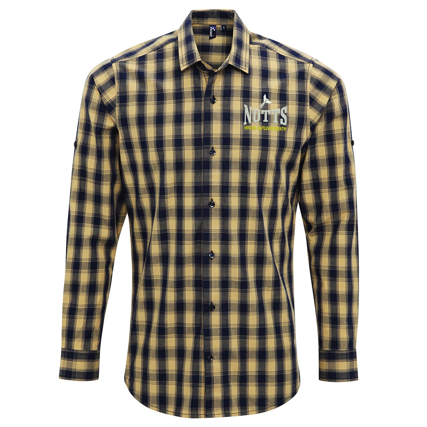Notts County Football Check Long Sleeve Shirt