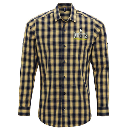 Notts County Football Check Long Sleeve Shirt
