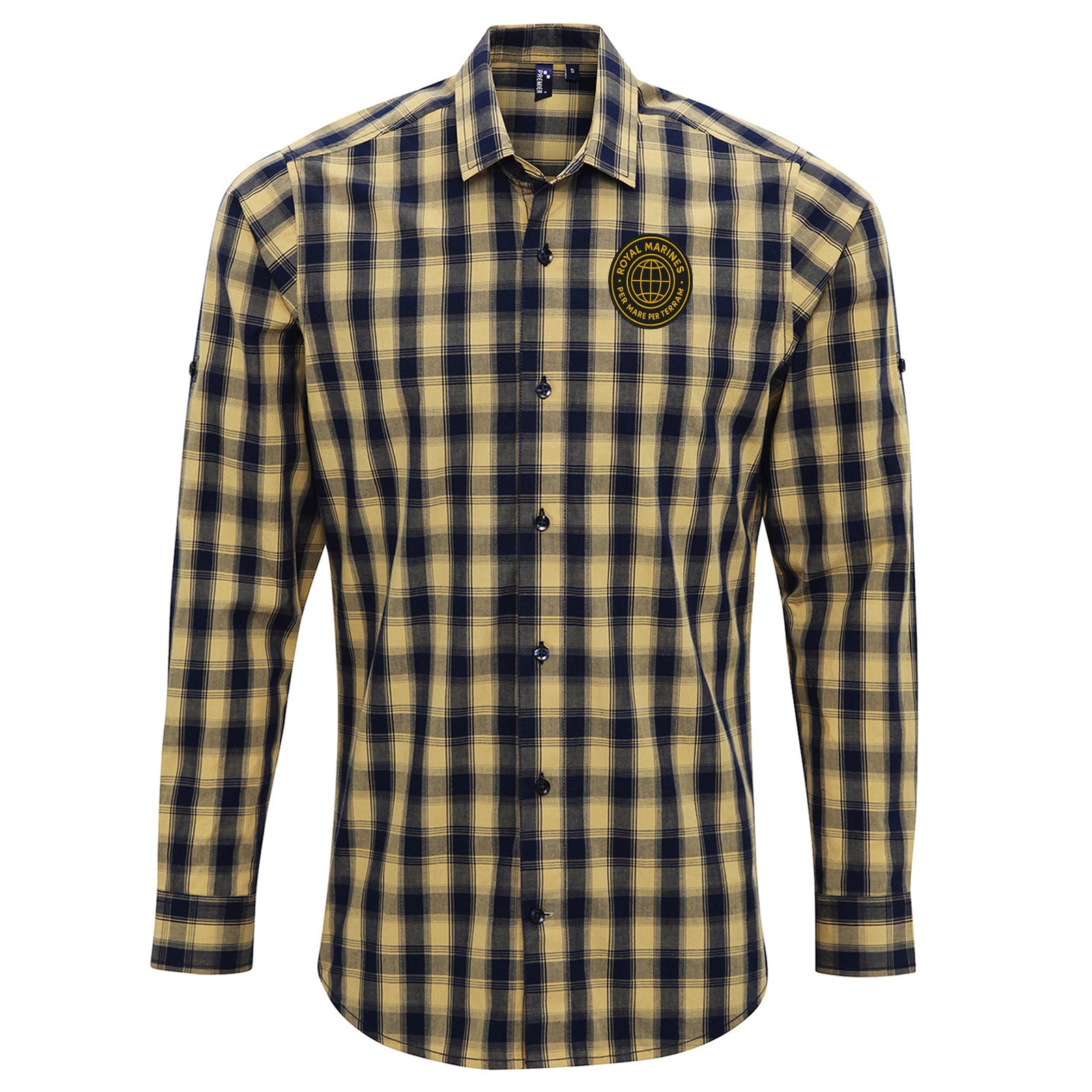 Royal Marines Veterans Check Long Sleeve Shirt