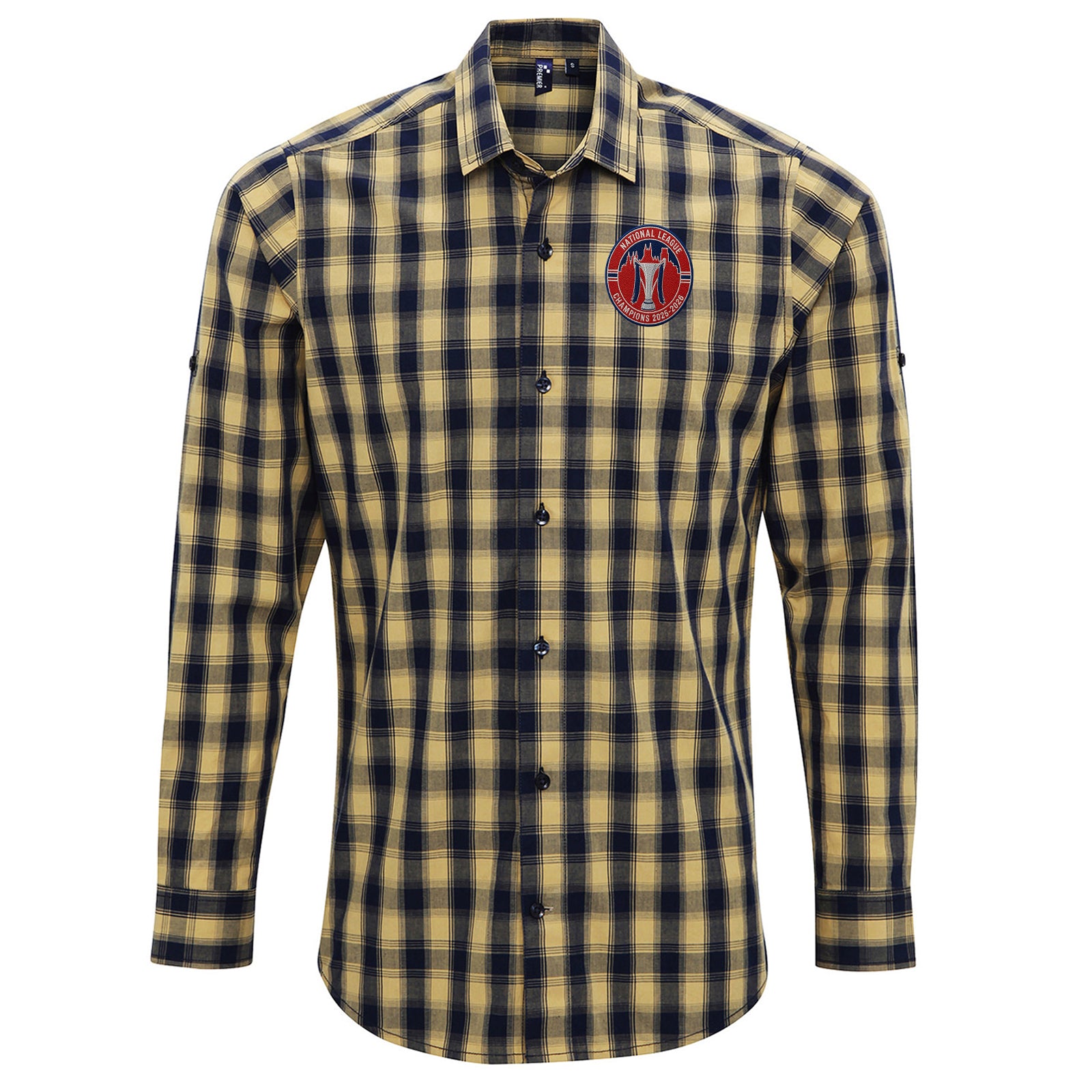 York National League Champions 2026 Check Long Sleeve Shirt