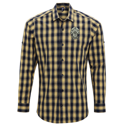 Retro Dartford Embroidered Long Sleeve Mulligan Check Shirt