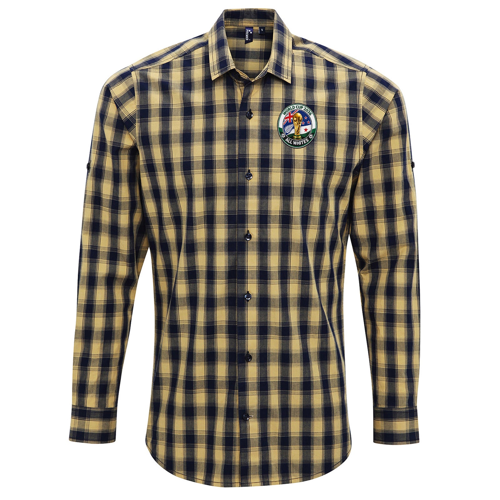 New Zealand World Cup 2026 Check Long Sleeve Shirt