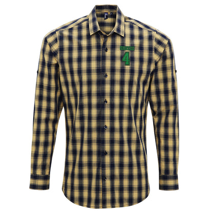 Sauzee 4 Embroidered Long Sleeve Mulligan Check Shirt
