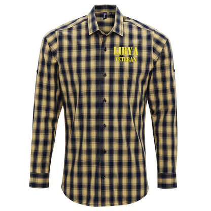 Libya Veteran Check Long Sleeve Shirt 