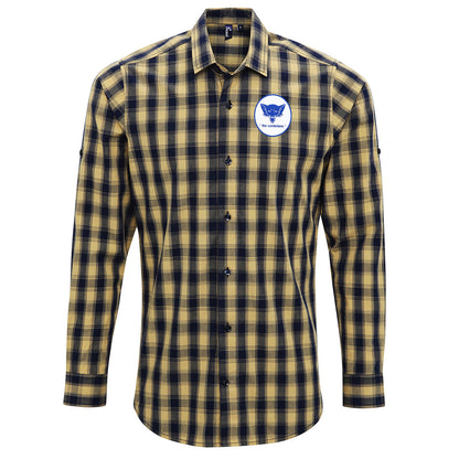 Old School Carlisle United Football Check Long Sleeve Shirt