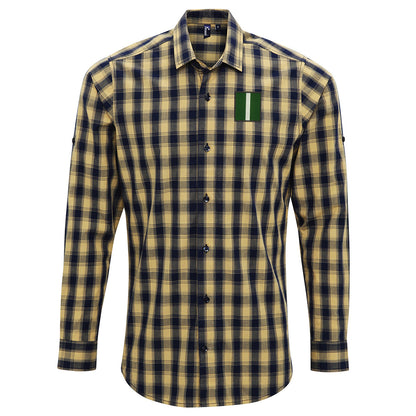 The Green Howards Tactical Recognition Flash Embroidered Long Sleeve Mulligan Check Shirt